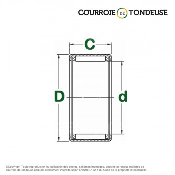 Le modèle de Douille à aiguilles HK1516-2RS / 15x21x16 - HK1516-2RS