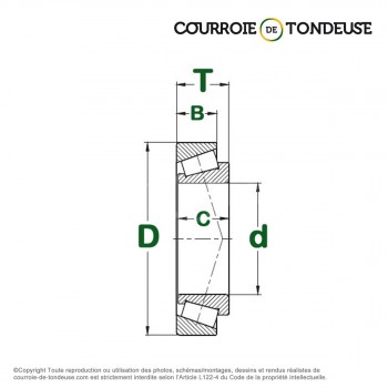 Le modèle de Roulement à rouleaux conique LM11749/710 - 17,46x39,88x13,84 - LM11749/LM11710