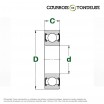 Le modèle de Roulement à billes SKF (1 rangée) 607-2RSH - 7x19x6 - 607-2RSH-SKF