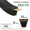 Le modèle de Courroie type trapézoïdale lisse A23-1/2 - A23.5-OPTIBELT