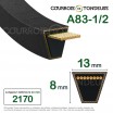 Le modèle de Courroie type trapézoïdale lisse A83-1/2 - A83.5-OPTIBELT