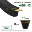 Le modèle de Courroie type trapézoïdale lisse A86-1/2 - A86.5-OPTIBELT