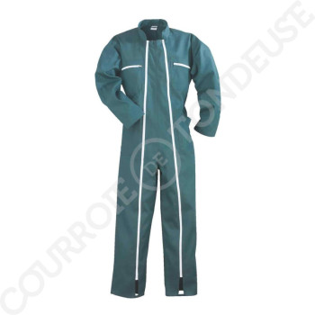 Le modèle de Combinaison de travail verte 2 zips taille XL - COMBINAISONTRAVAIL-4