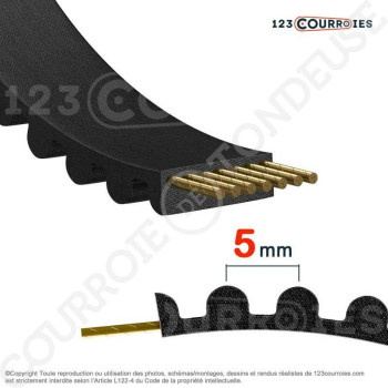 Le modèle de Courroie dentée simple 460-5M9 - 460-5M9