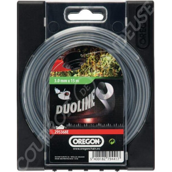 Le modèle de Fil de coupe de débroussailleuse Oregon nylon Duoline 3mm 15m - 295368E - 295368E
