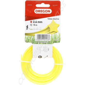 Le modèle de Fil de coupe de débroussailleuse Oregon nylon Yellow Starline 2,4mm 15m - 69-452-Y - 69452Y