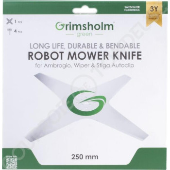 Le modèle de Lame de robot tondeuse 4 dents Stiga - 1126-9143-01, 075Z07800A - FGP122