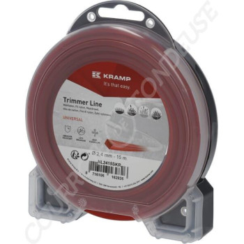 Le modèle de Fil de coupe de débroussailleuse diamètre 2,4mm 15m carré rouge - NL2415SKR