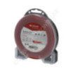 Fil de coupe de débroussailleuse diamètre 2,4mm 15m carré rouge