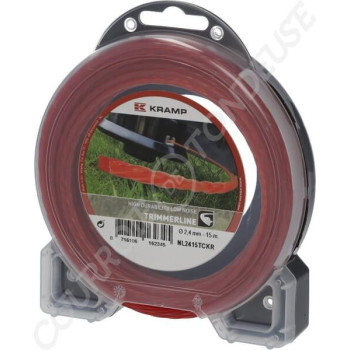 Le modèle de Fil de coupe de débroussailleuse diamètre 2,4mm 15m torsadé rouge - NL2415TCKR