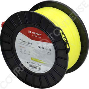 Le modèle de Fil de coupe de débroussailleuse diamètre 2,4mm 180m rond jaune - NL24180RKR