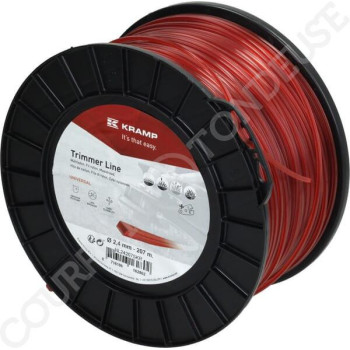 Le modèle de Fil de coupe de débroussailleuse diamètre 2,4mm 207m carré rouge - NL24207SKR