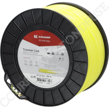 Le modèle de Fil de coupe de débroussailleuse diamètre 2,4mm 264m rond jaune - NL24264RKR