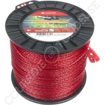 Le modèle de Fil de coupe de débroussailleuse diamètre 2,4mm 437m torsadé rouge - NL24437TCKR