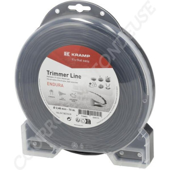 Le modèle de Fil de coupe de débroussailleuse diamètre 2,4mm 78m Torsion ovale noir Endura - NL2478ERKR