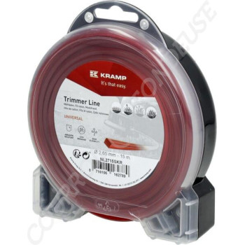 Le modèle de Fil de coupe de débroussailleuse diamètre 2,65mm 15m carré rouge - NL2715SKR