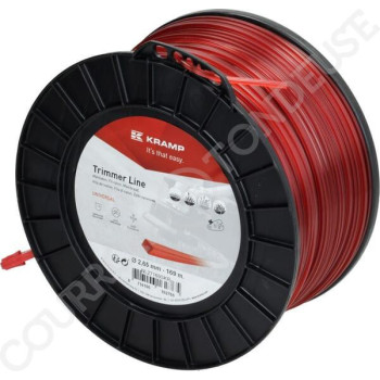 Le modèle de Fil de coupe de débroussailleuse diamètre 2,65mm 169m carré rouge - NL27169SKR