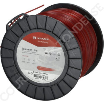 Le modèle de Fil de coupe de débroussailleuse diamètre 2,65mm 281m carré rouge - NL27281SKR
