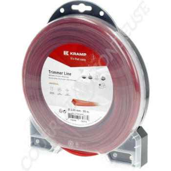 Le modèle de Fil de coupe de débroussailleuse diamètre 2,65mm 55m carré rouge - NL2755SKR