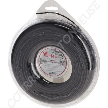 Le modèle de Fil de coupe de débroussailleuse nylon Vortex 2,7mm 56,4m - NL2756VOR