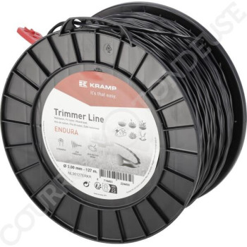 Le modèle de Fil de coupe de débroussailleuse diamètre 3mm 127m Torsion ovale noir Endura - NL30127ERKR