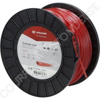 Le modèle de Fil de coupe de débroussailleuse diamètre 3mm 132m carré rouge - NL30132SKR