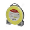 Fil de coupe de débroussailleuse diamètre 3mm 15m rond jaune