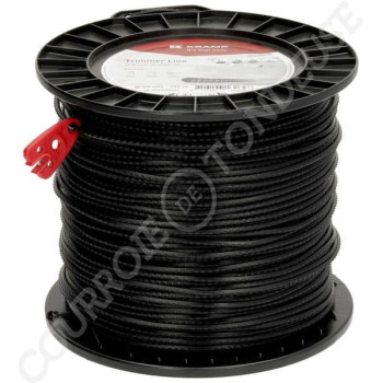 Le modèle de Fil de coupe de débroussailleuse diamètre 3mm 195m carré noir - NL30195NKR