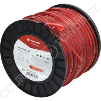 Le modèle de Fil de coupe de débroussailleuse diamètre 3mm 221m carré rouge - NL30221SKR