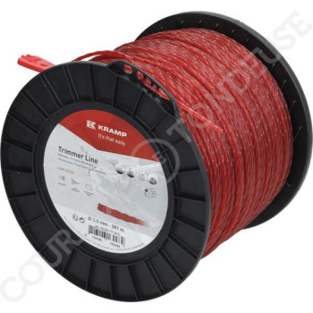 Le modèle de Fil de coupe de débroussailleuse diamètre 3mm 281m torsadé rouge - NL30281TCKR