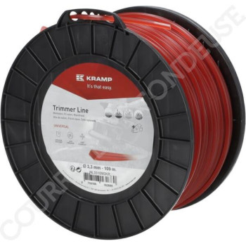 Le modèle de Fil de coupe de débroussailleuse diamètre 3,3mm 109m carré rouge - NL33109SKR