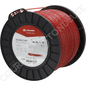 Le modèle de Fil de coupe de débroussailleuse diamètre 3,3mm 232m torsadé rouge - NL33232TCKR