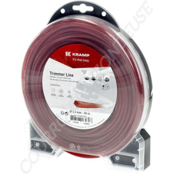 Le modèle de Fil de coupe de débroussailleuse diamètre 3,3mm 36m carré rouge - NL3336SKR