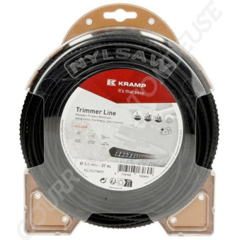 Le modèle de Fil de coupe de débroussailleuse diamètre 3,5mm 27m carré noir - NL3527NKR