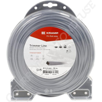 Le modèle de Fil de coupe de débroussailleuse diamètre 3,5mm 30m carré Titanium Power gris - NL3530TSKR