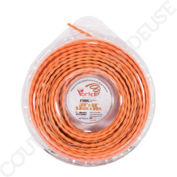 Le modèle de Fil de coupe de débroussailleuse nylon Vortex alu 3,9mm 26m twist - NL3926VORA
