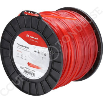 Le modèle de Fil de coupe de débroussailleuse diamètre 4mm 122m carré rouge - NL40122SKR