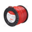 Fil de coupe de débroussailleuse diamètre 4mm 122m carré rouge
