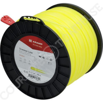 Le modèle de Fil de coupe de débroussailleuse diamètre 4mm 158m rond jaune - NL40158RKR