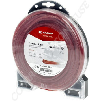 Le modèle de Fil de coupe de débroussailleuse diamètre 4mm 25m carré rouge - NL4025SKR
