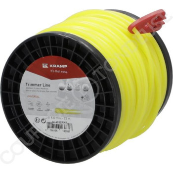 Le modèle de Fil de coupe de débroussailleuse diamètre 4mm 32m rond jaune - NL4032RKR