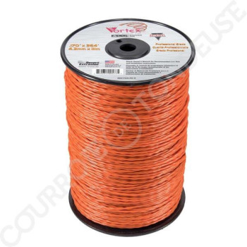 Le modèle de Fil de coupe de débroussailleuse nylon Vortex alu 4,3mm 111m twist - NL43111VORA