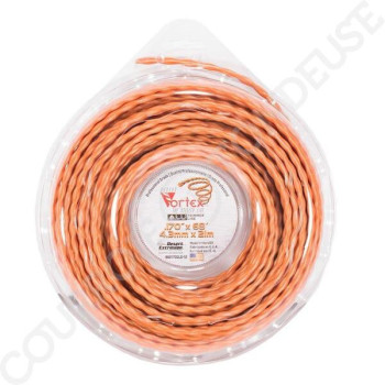 Le modèle de Fil de coupe de débroussailleuse nylon Vortex alu 4,3mm 21m twist - NL4321VORA
