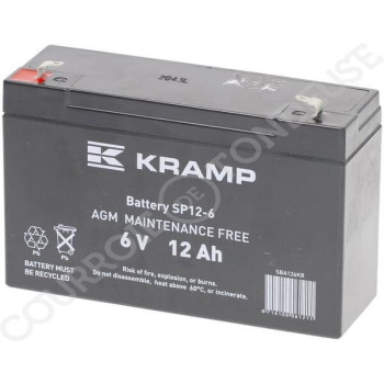 Le modèle de Batterie de tondeuse 6V 12Ah fermée - SBA126KR