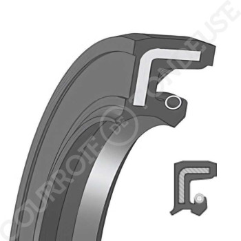 Le modèle de Bague d'étanchéïté 17 x 30 x 7 double lèvre renforcé 10 Bars - BE17X30X 7/7,5-ASP-NBR