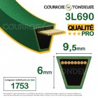 Courroie renforcée kevlar pour tondeuse 3L690 qualité pro