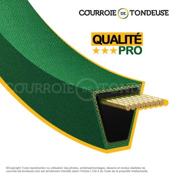 Le modèle de Courroie renforcée kevlar pour tondeuse 3L530 qualité pro - 3L530-HQ