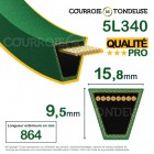 Courroie renforcée kevlar pour tondeuse 5L340 qualité pro