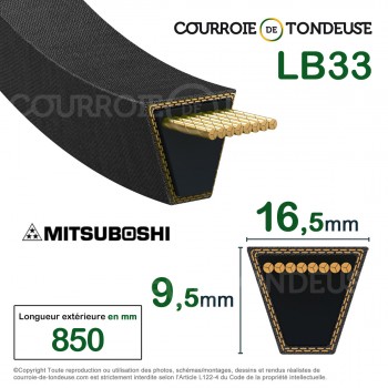 Le modèle de Courroie MITSUBISHI A932-546S - LB33