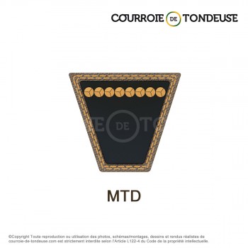 Le modèle de Courroie de coupe CUB CADET 75404107 - MTD75404107